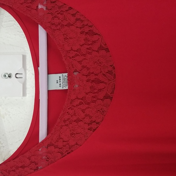 Woman Within sz 3X (sz 26 / 28W) and lace insert at front throat - Picture 5 of 6